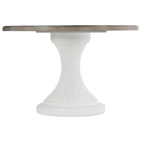 Transitional 48" Round Pedestal Dining Table